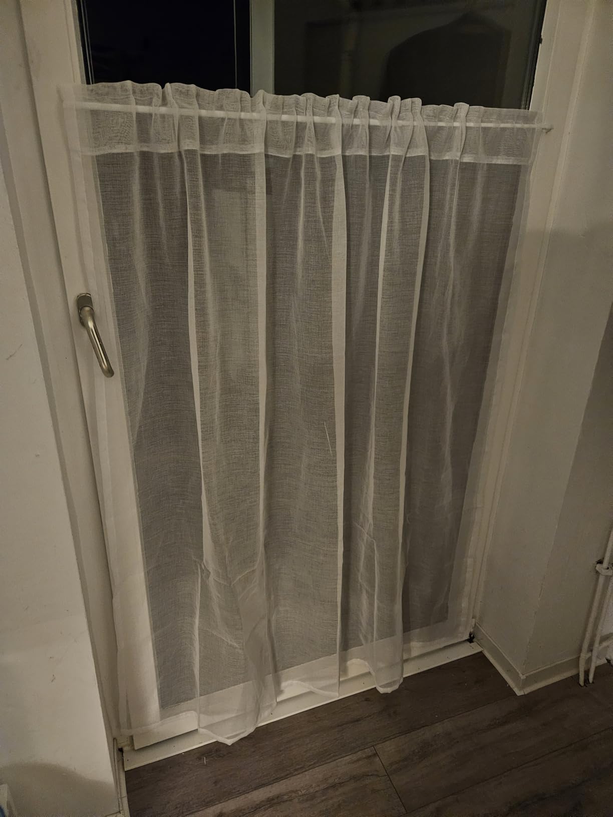 Topfinel Voile Vorhang Weiß 140x235 cm 2er Set Halbtransparent