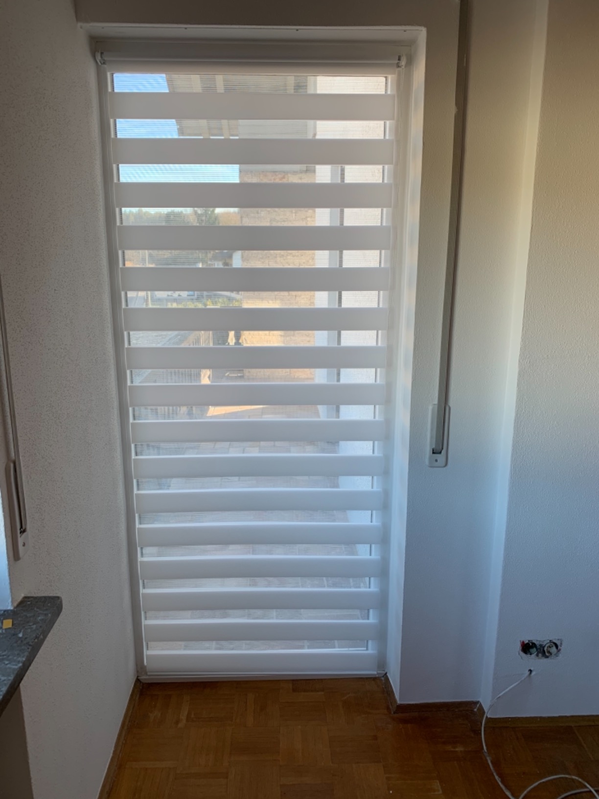 Gardinia EASYFIX Shaun Doppelrollo 60x150 cm Hellgrau Streifen