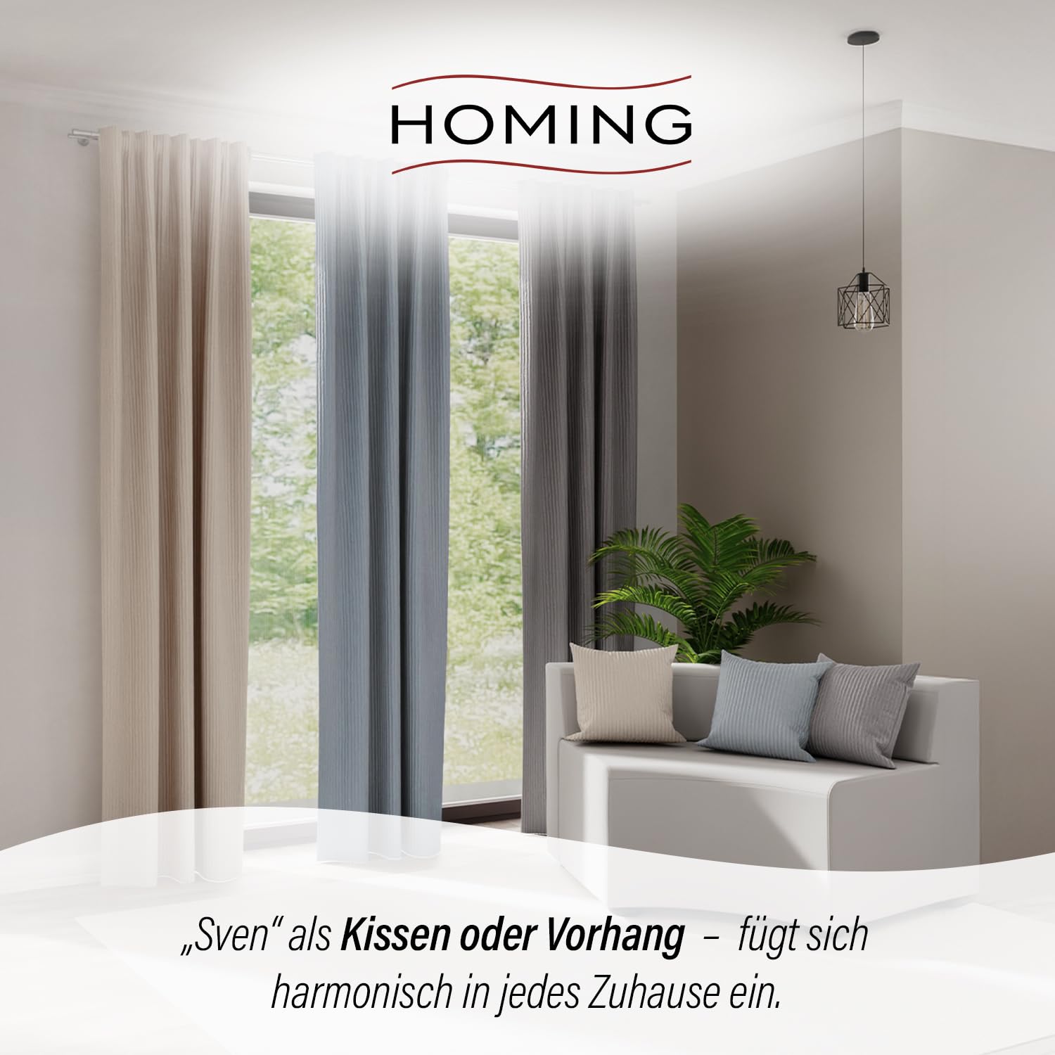 Homing Sven Cord Kissenhülle 45x45 cm Beige
