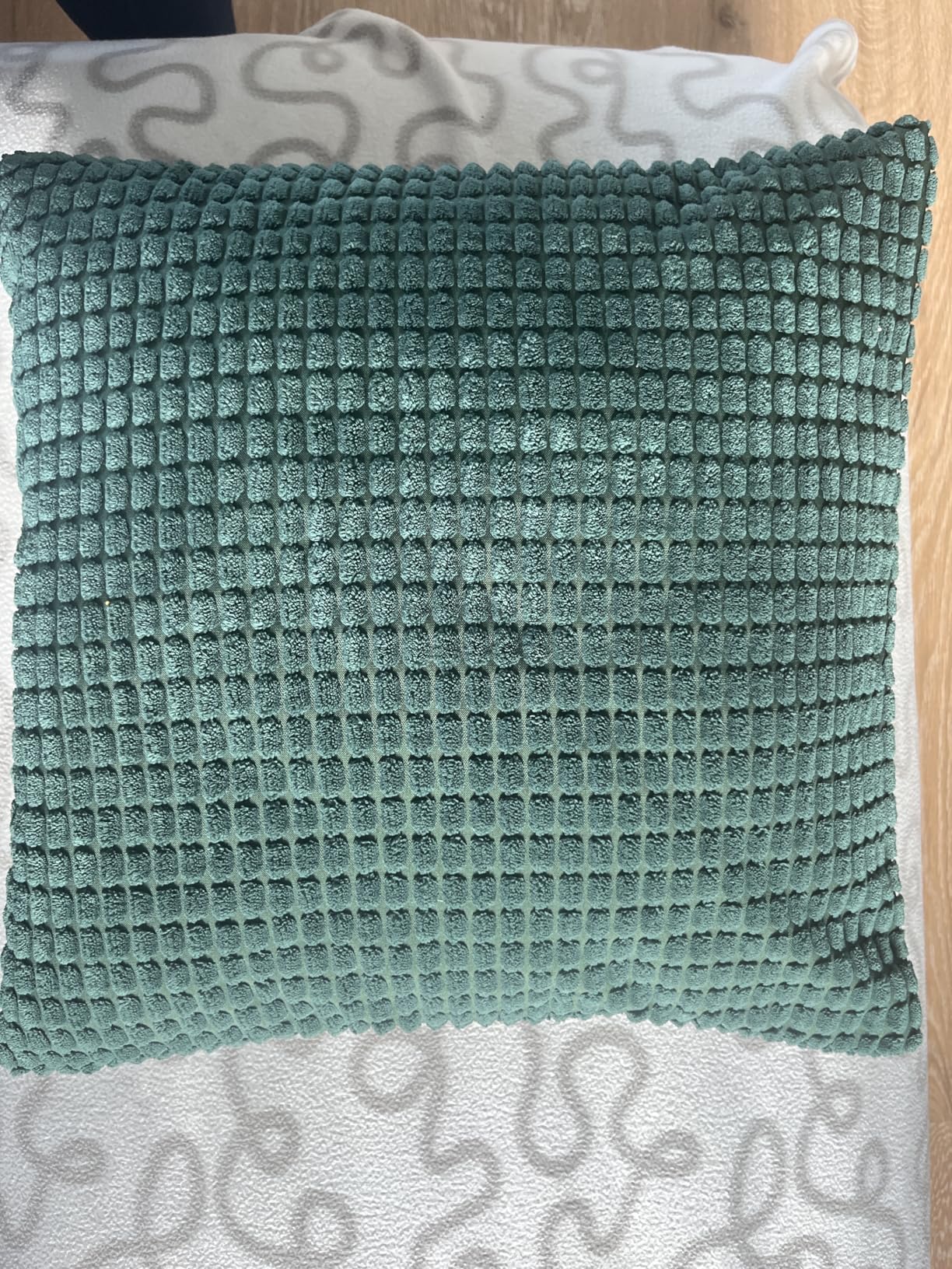 Topfinel Kissenbezüge Cord Grau 40x40 cm 4er Set