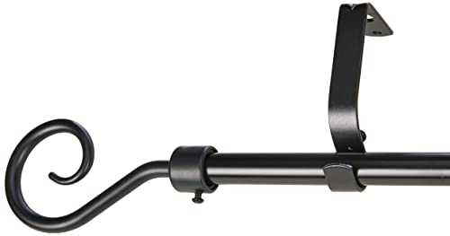 Gardinia Chicago Omega Gardinenstange 200 cm Edelstahl-Optik Metall