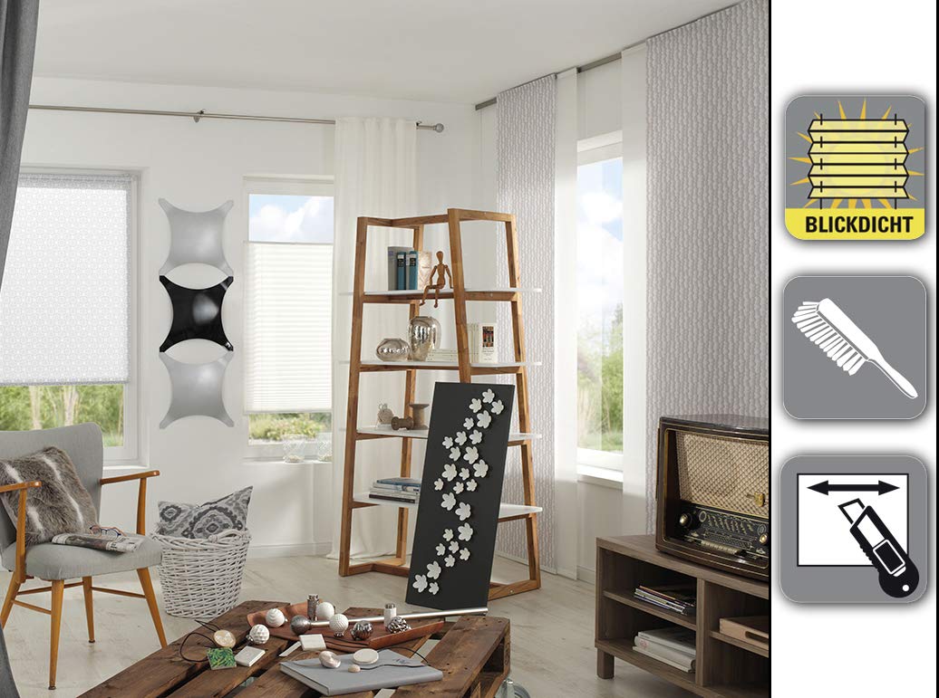 Gardinia EASYFIX Plissee Lilly Grau 70x130 cm