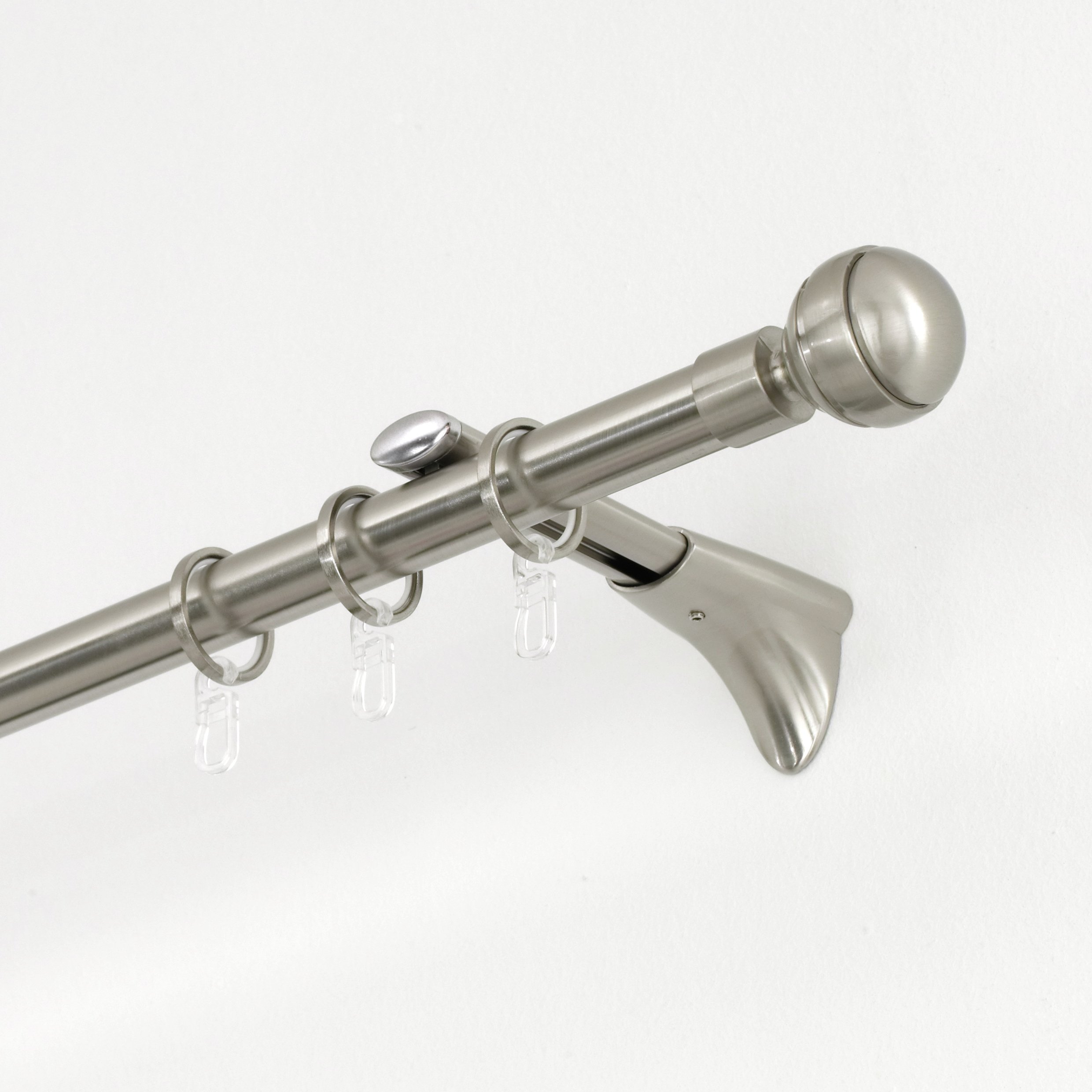 Gardinia Chicago Gardinenringe Edelstahl-Optik 10 Stück