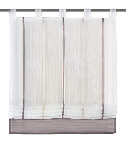 Home Fashion Raffrollo Gabi transparent stein 150x120 cm