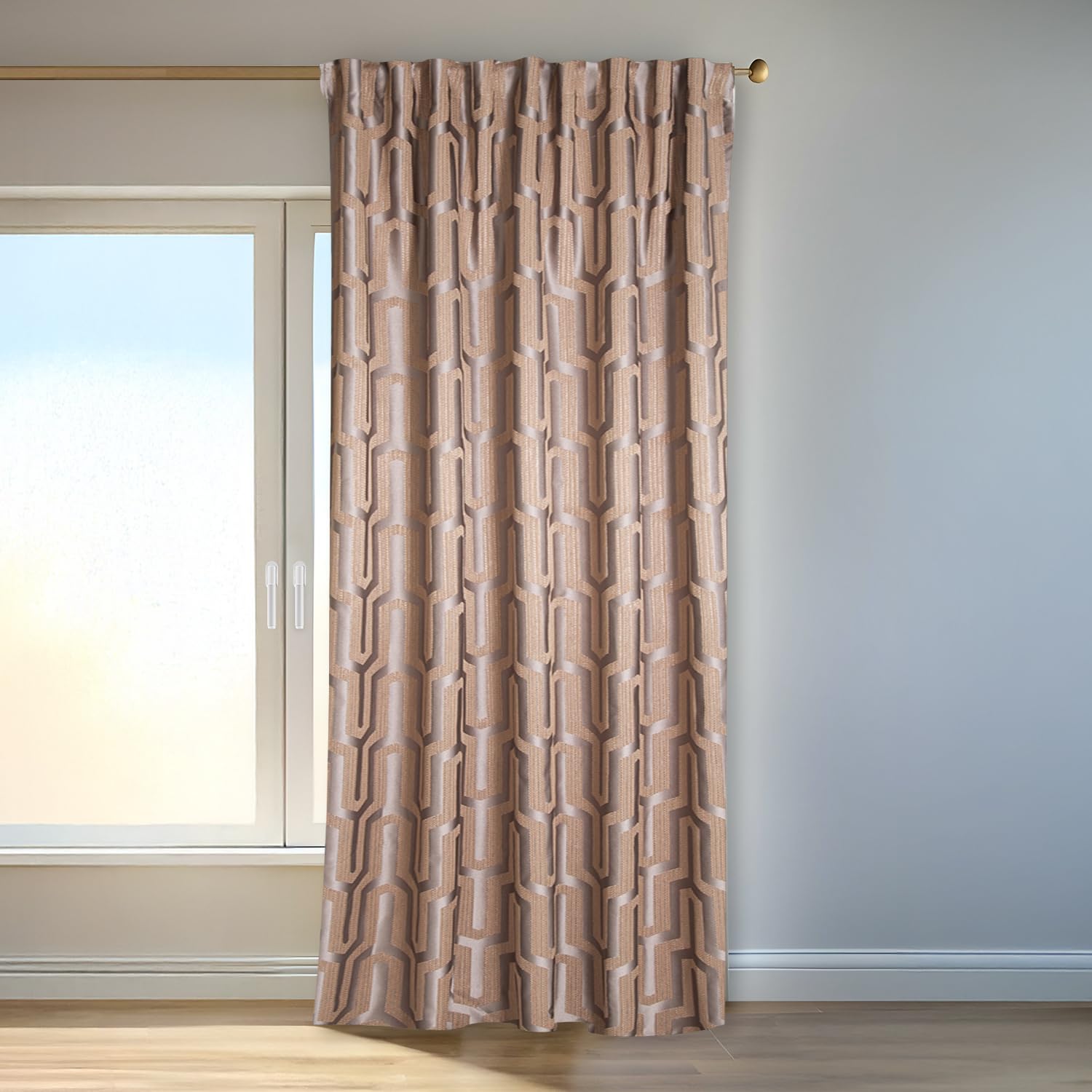 Homing Tiaro Vorhang blickdicht 140x245 schwarz-gold Muster
