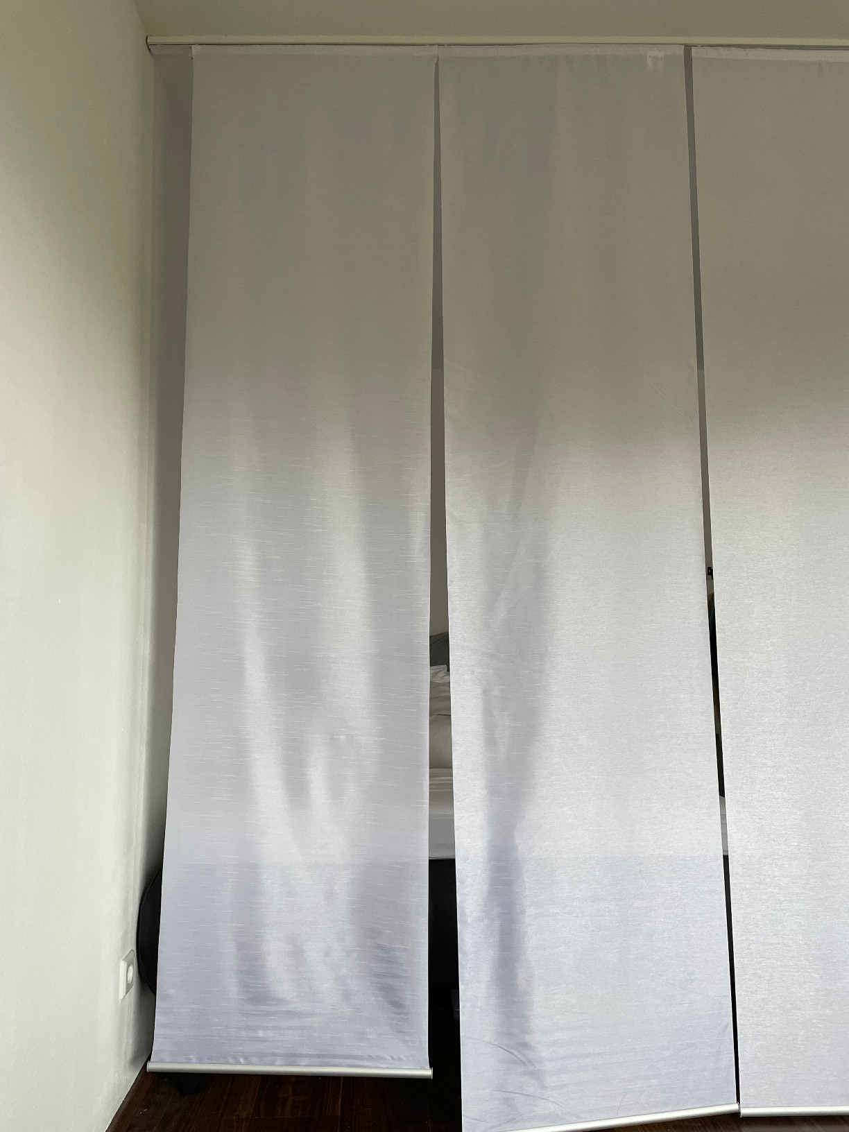 Home Fashion Schiebegardine Rom 245x60 Weiß mit Zubehör