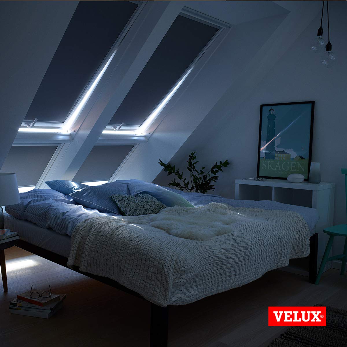 VELUX DKL Verdunkelungsrollo C02 Dunkelblau verdunkelnd