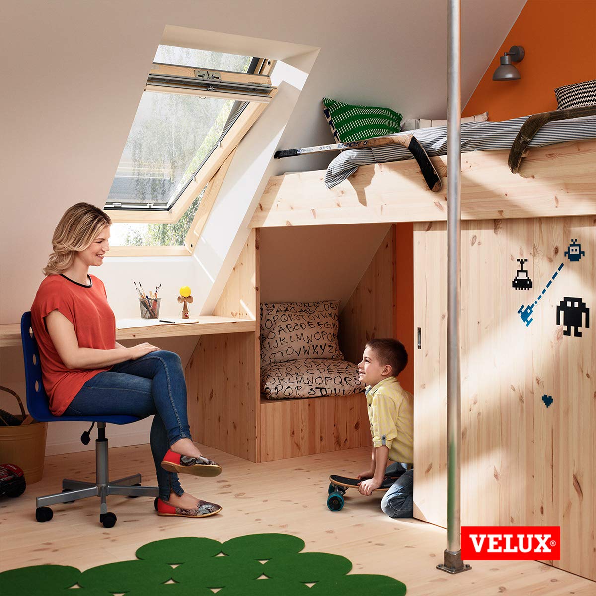VELUX Hitzeschutz-Markise B37xH98 Schwarz MHL manuell