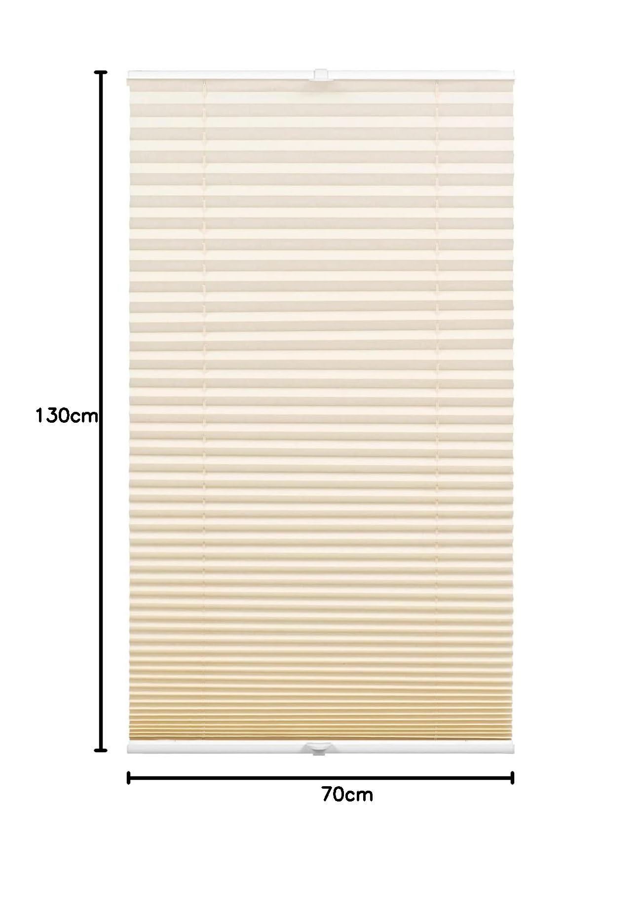 GARDINIA Plissee Concept 70x130 Beige Blickdicht