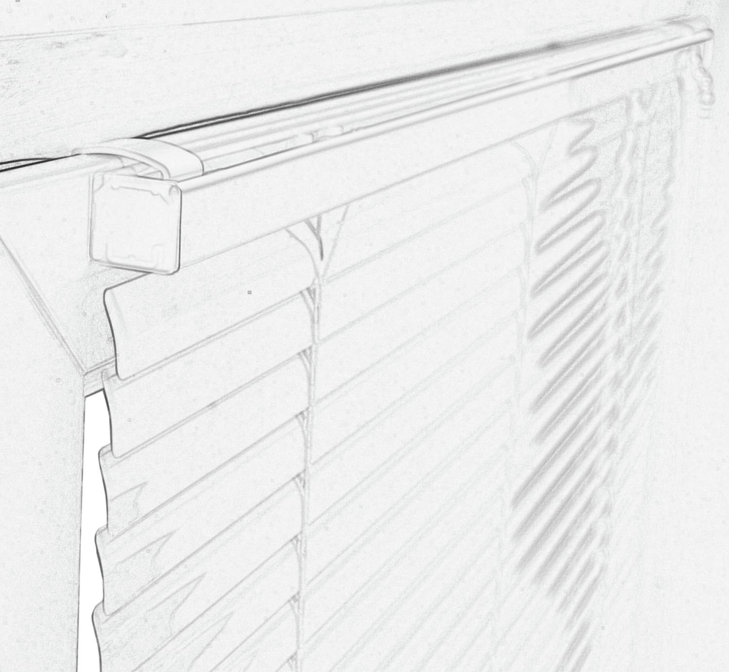 Gardinia Solid Klemmhalter Weiß 6 Stück für Alu-Jalousie 25 mm