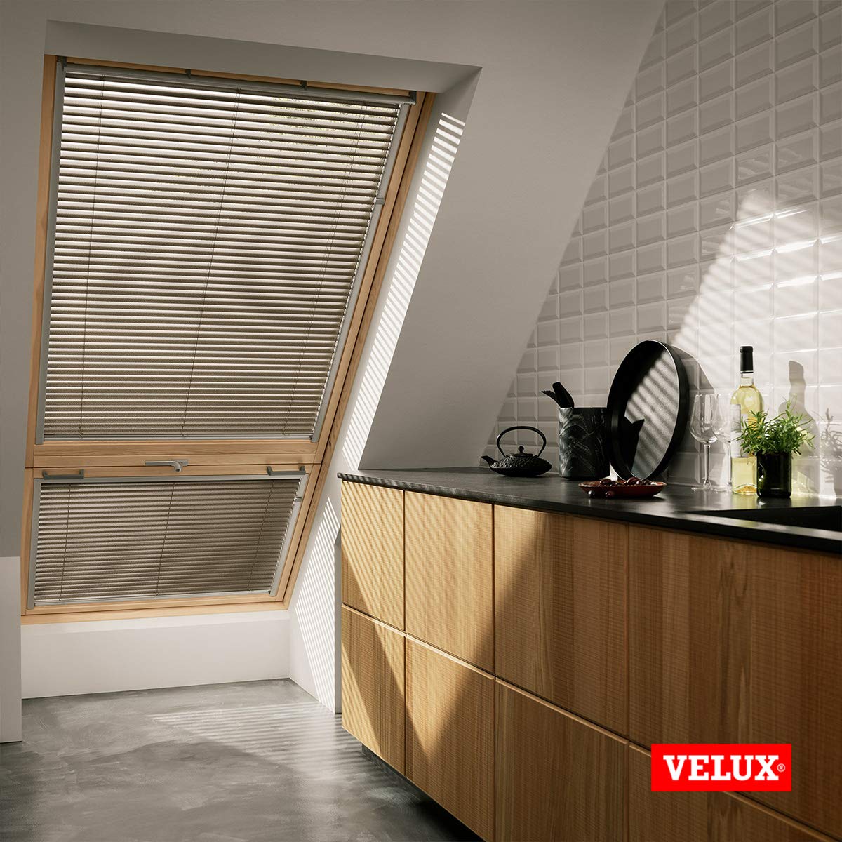 VELUX Jalousien C02 Jalousie Lichtgrau Matt Silber