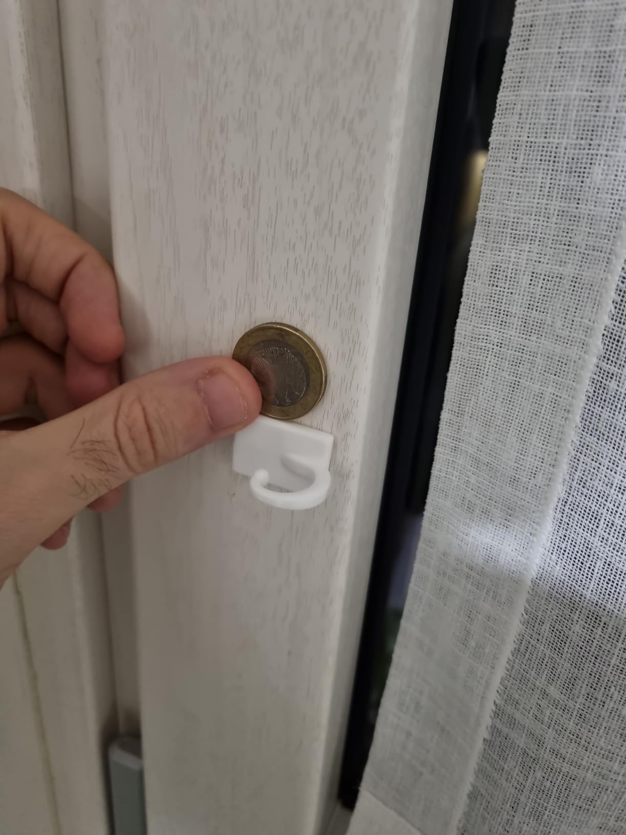 GARDINIA Country Raffhaken selbstklebend Chrom 2 Stück