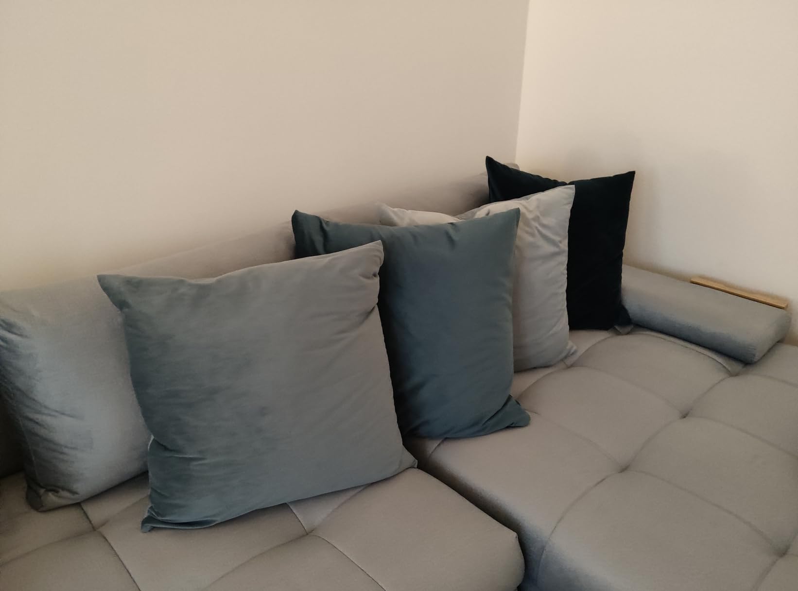 Topfinel Kissenbezüge Samt 40x40 Blau 4er-Set Verlauf