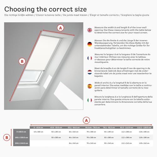 Velux Insektenschutzrollos ZIL Fliegengitter-Rollo B53xH160 cm Mücken
