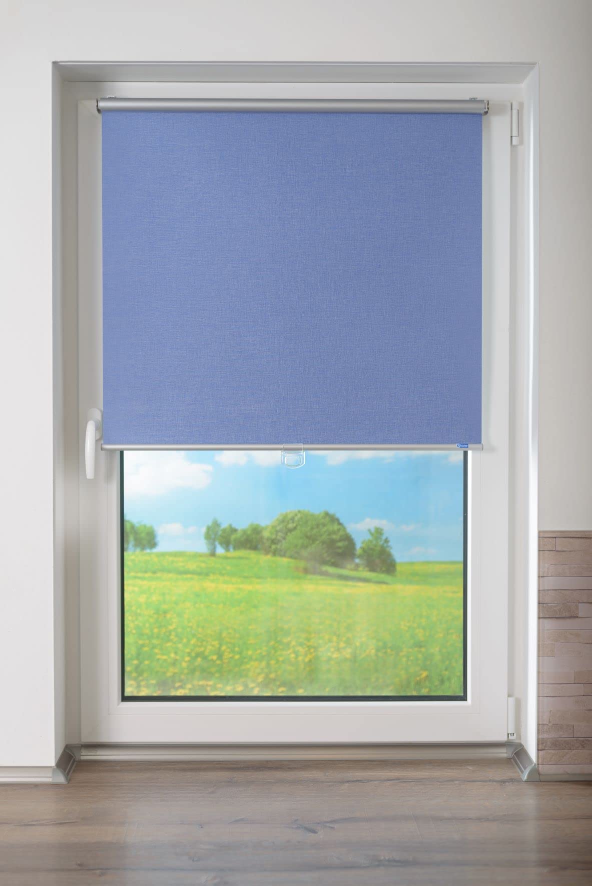 K-Home Springrollo Mittelzugrollo Grau 35x150 cm