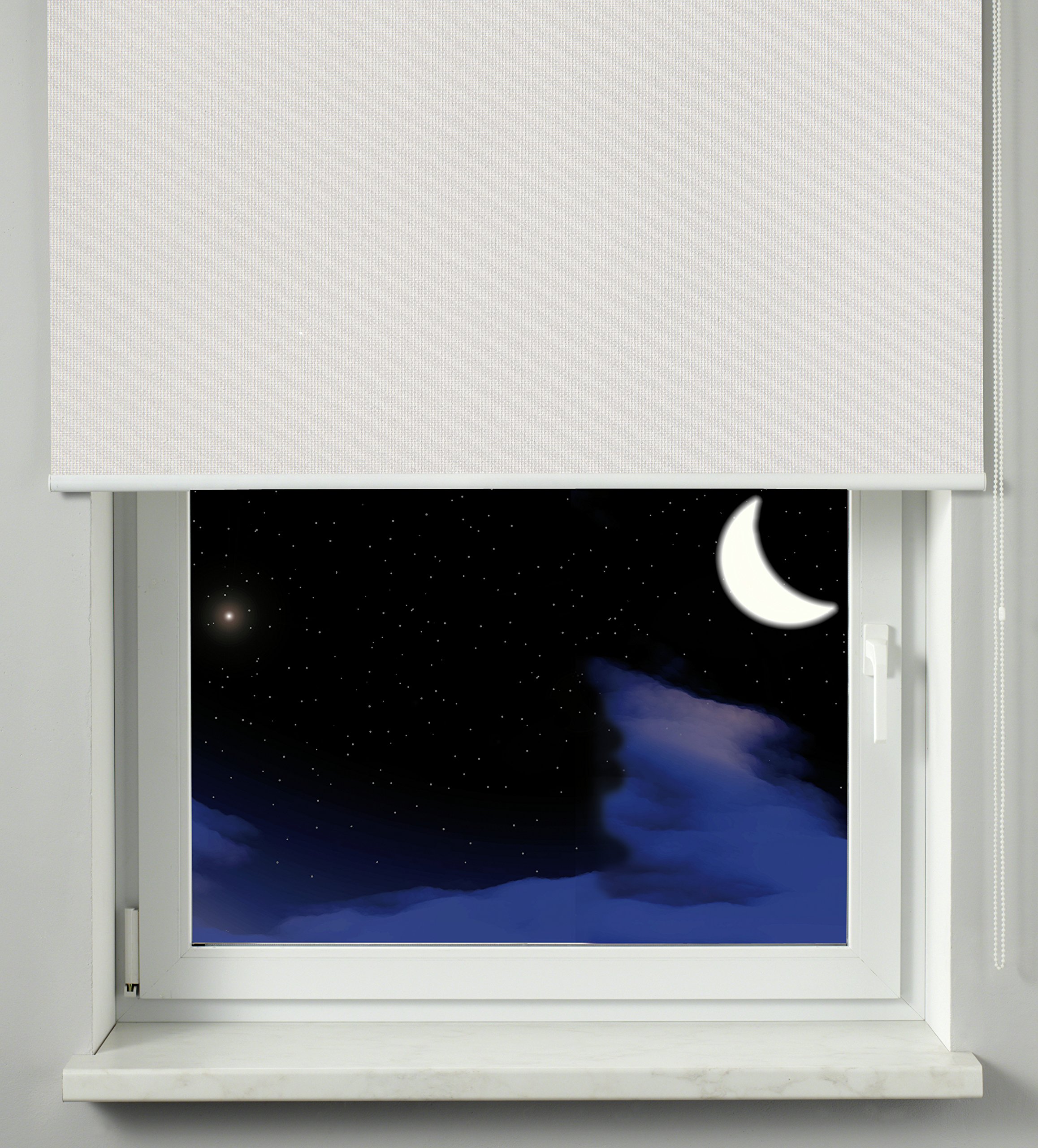 Gardinia Seitenzug-Rollo Thermo 92x180 cm Streifen weiß