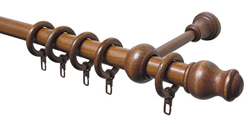 Gardinia Lugano Classic Gardinenstange 160 cm nussbaum