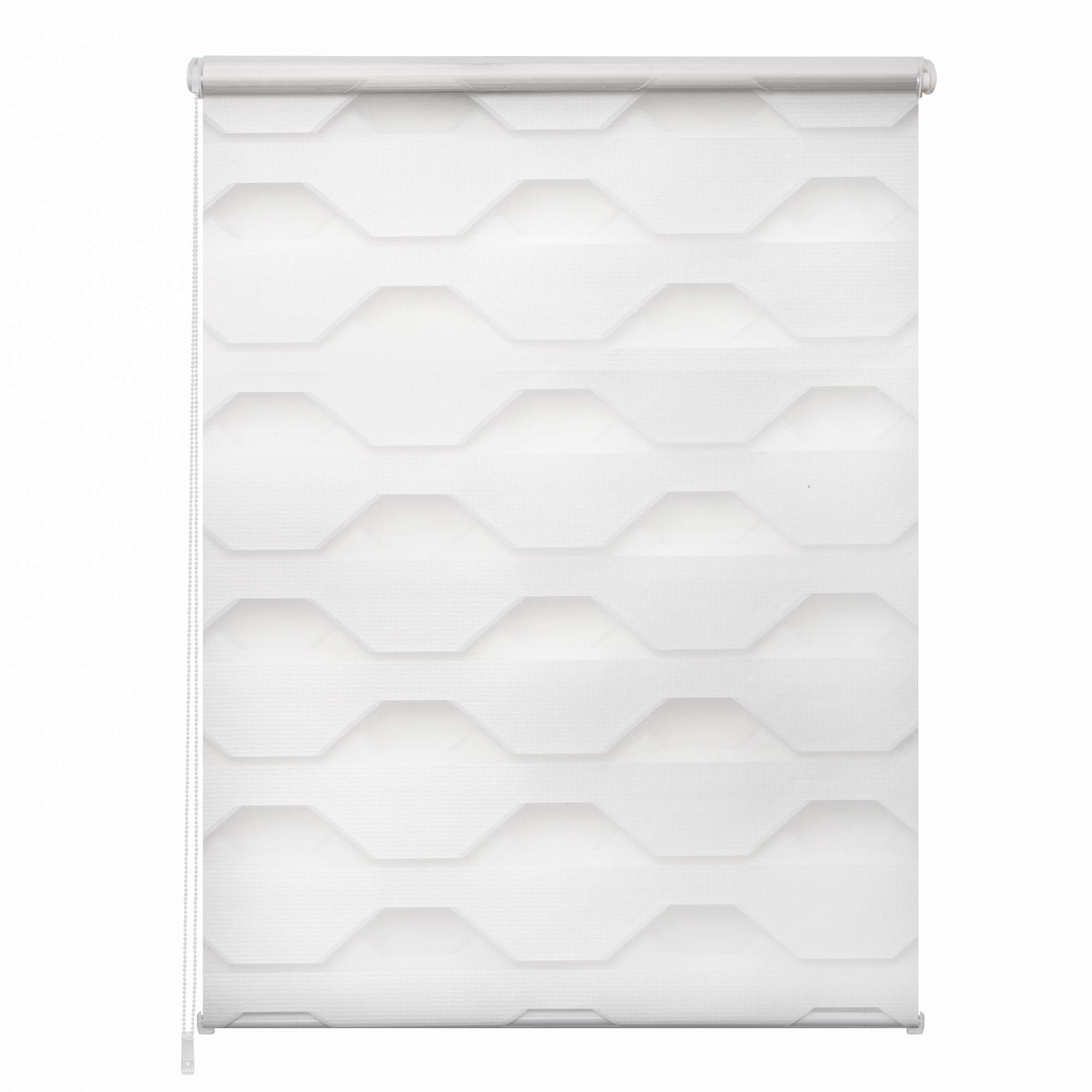K-HOME Doppelrollo Trapez Weiß 30x150 Klemmfix