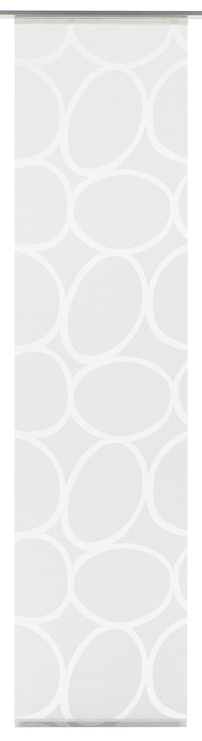 Gardinia Solid Flächenvorhang 60x245 cm Weiß Steine Lichtdurchlässig