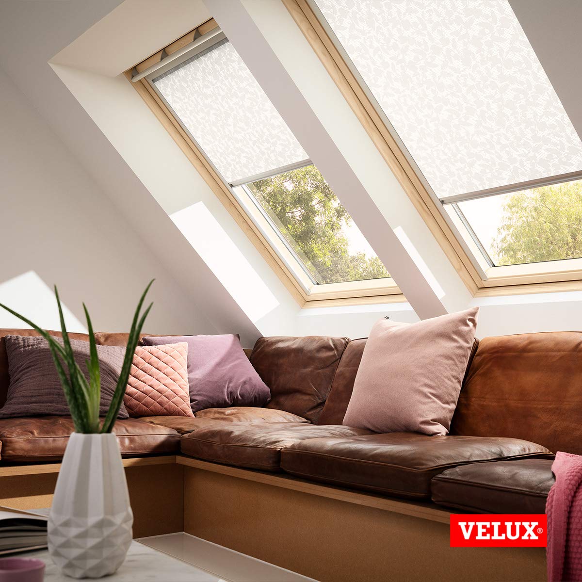 VELUX Sichtschutzrollo PK06 Weiß Lichtdurchlässig