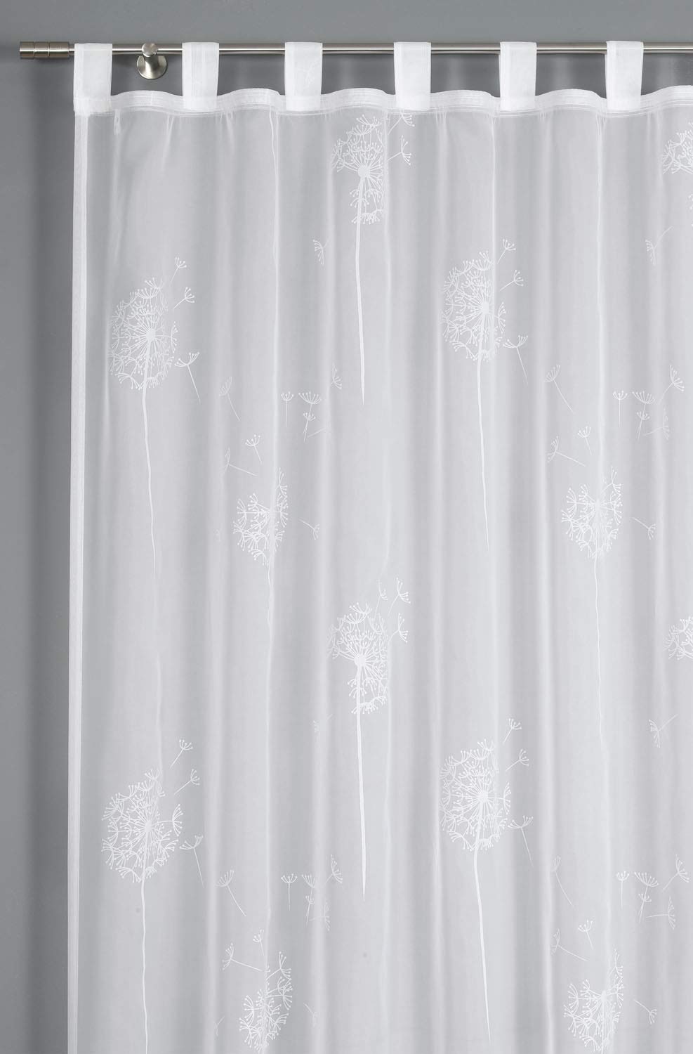 Gardinia Country Voile-Flock Vorhang Weiß 140x245 cm