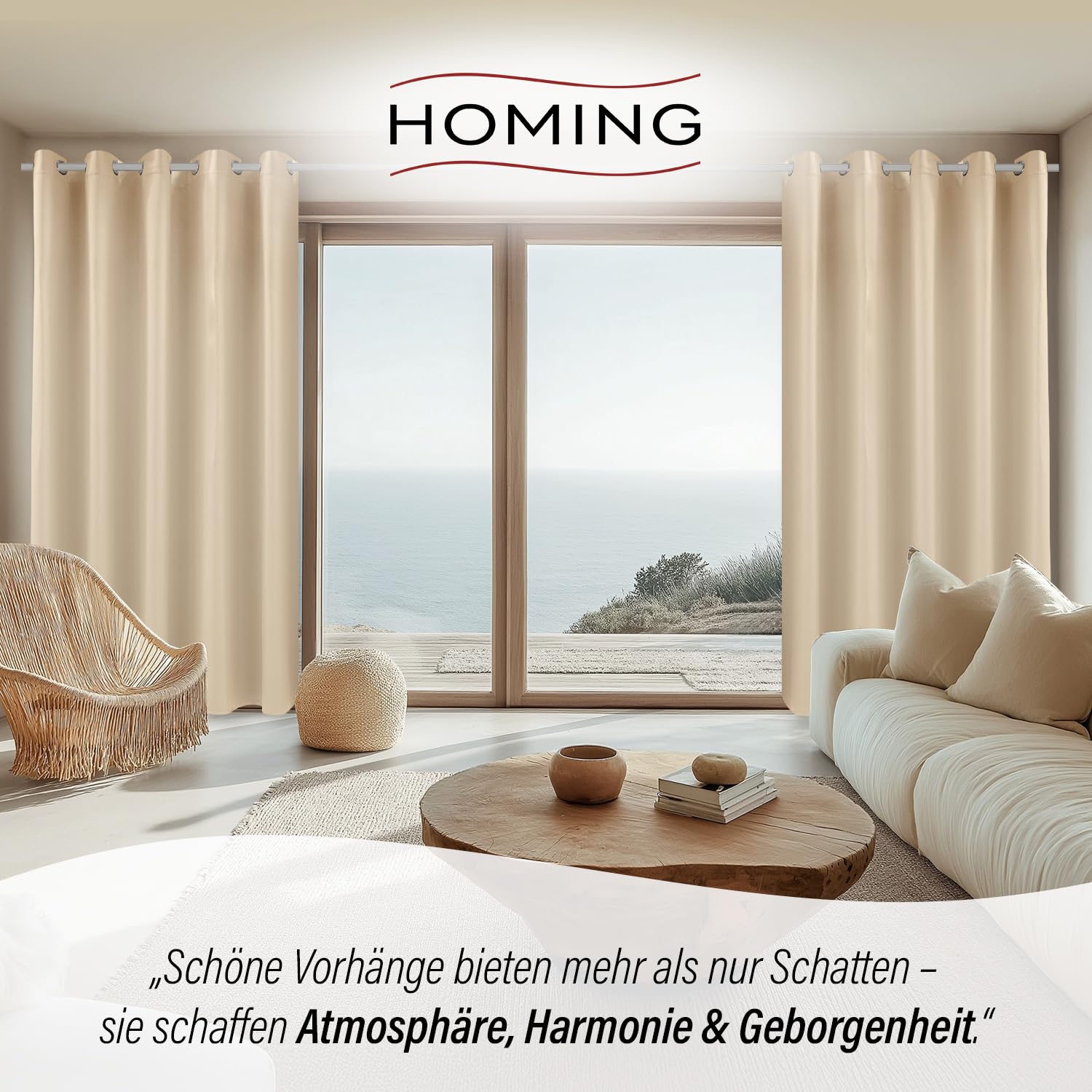 Homing Vorhang Mia 140x245 cm Champagner Verdunkelung