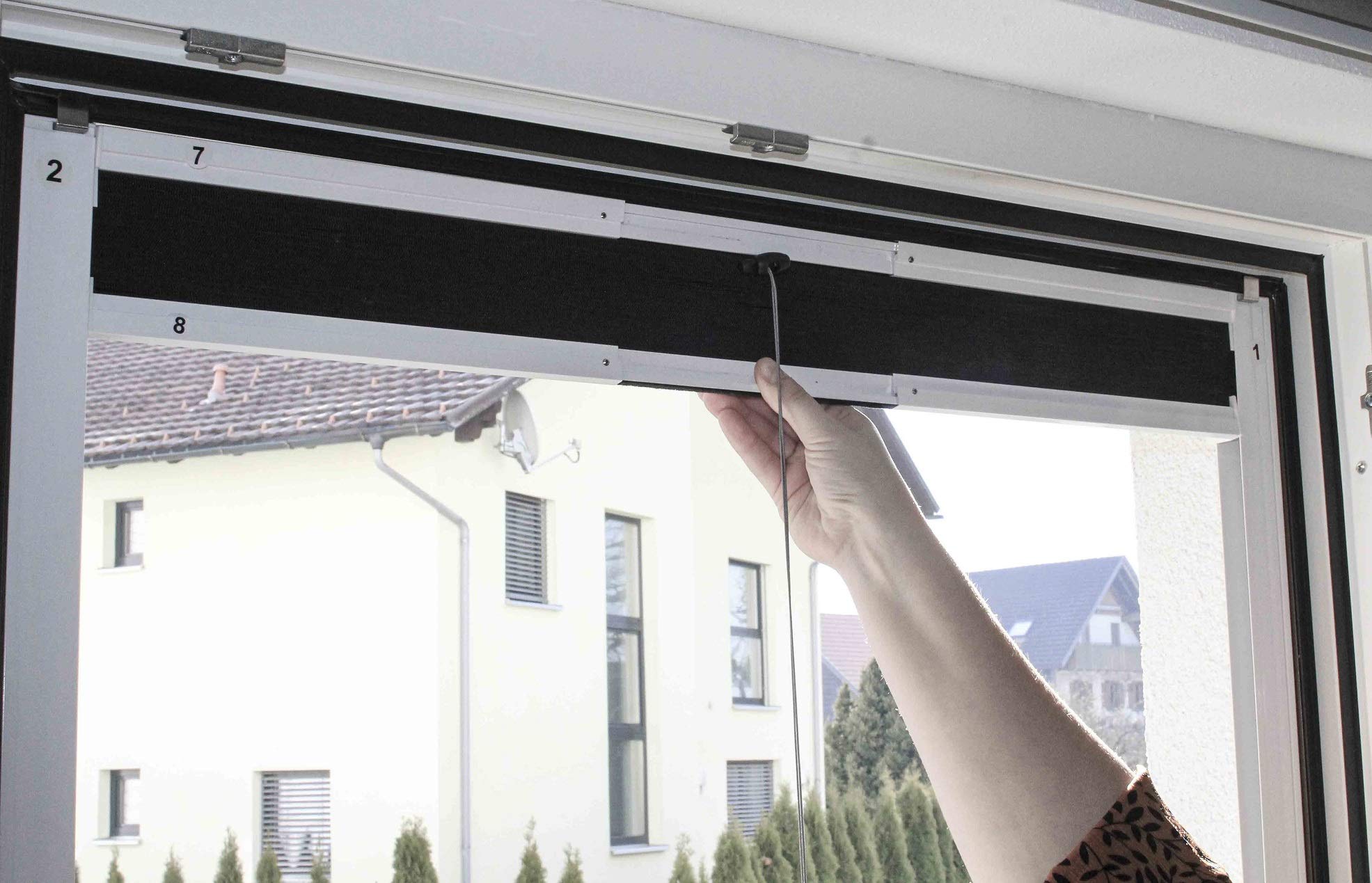 K-Home Insektenschutz Plissee Weiß 82x90-130x160 cm