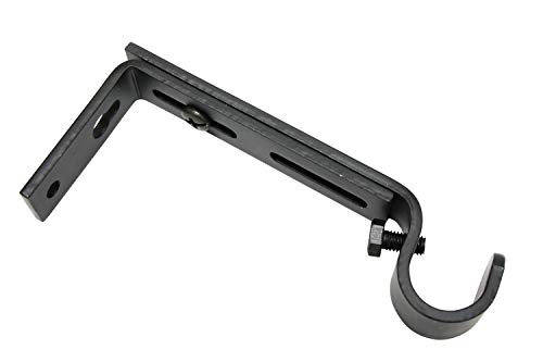 GARDINIA Memphis Träger Ø16mm Schwarz-Matt 10-14cm 2 Stück