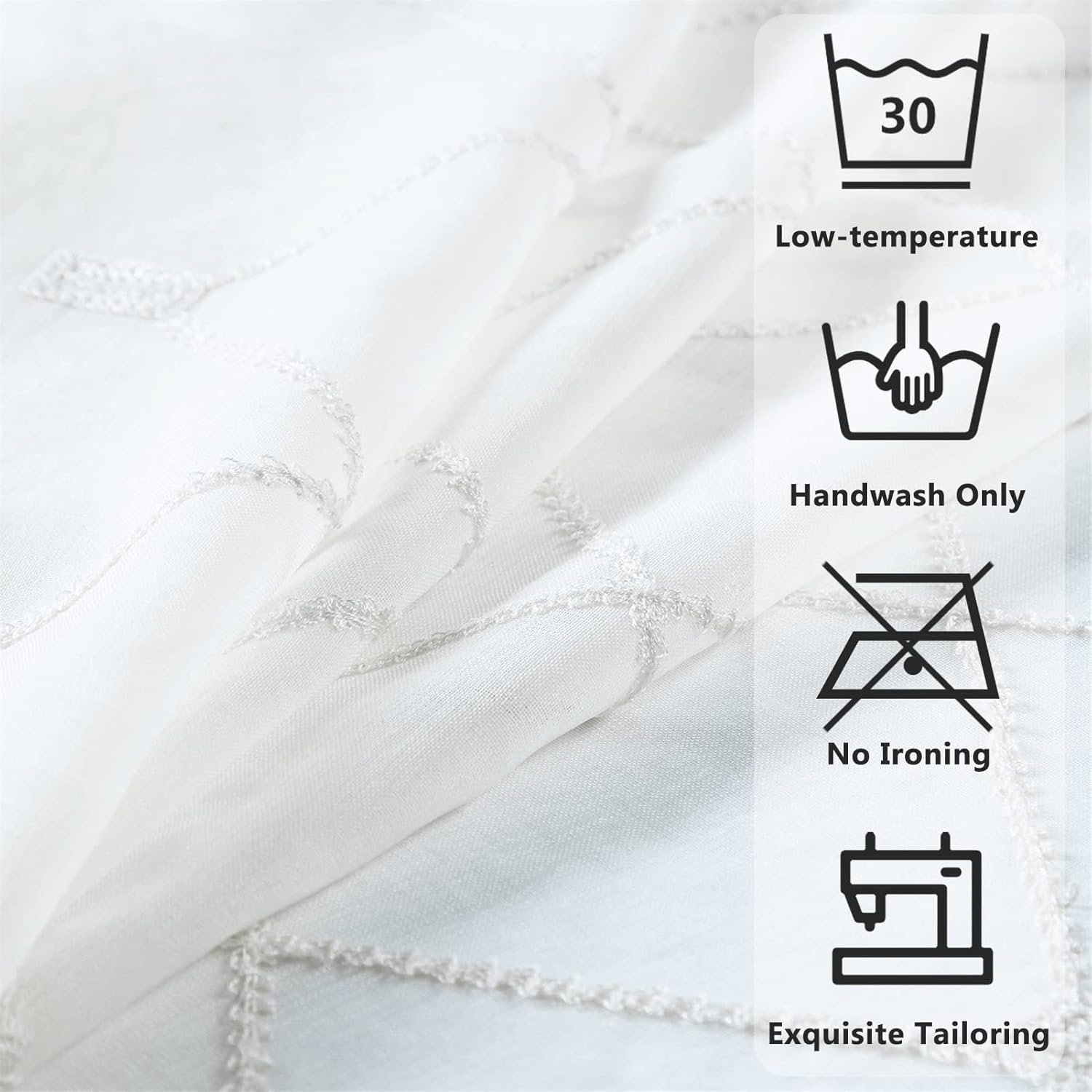 Topfinel Gardinen & Vorhänge Voile-Ösengardine Weiß 2er-Set Stickerei