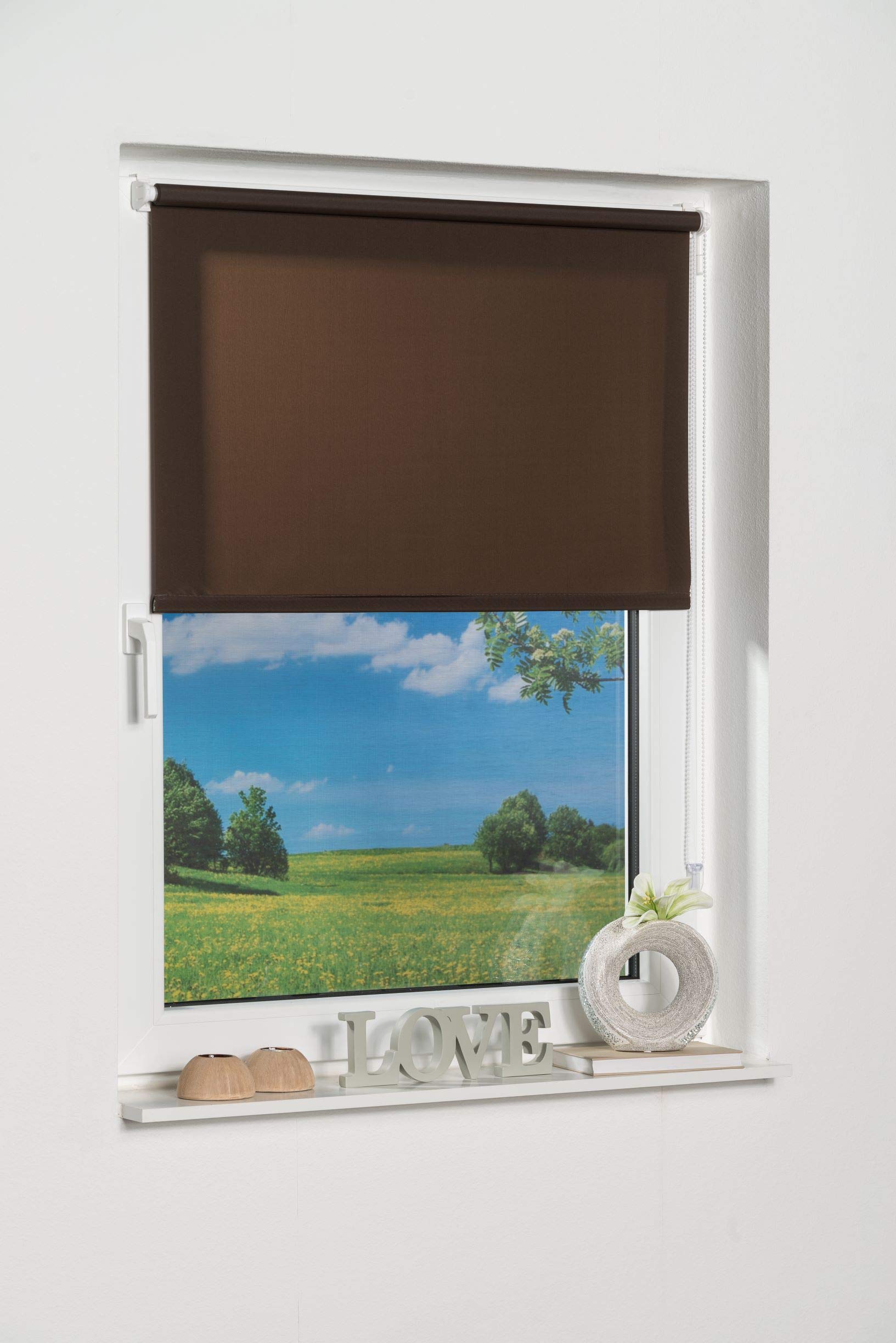 K-Home Minirollo Klemmfix 40x150 cm Weiß Tageslicht