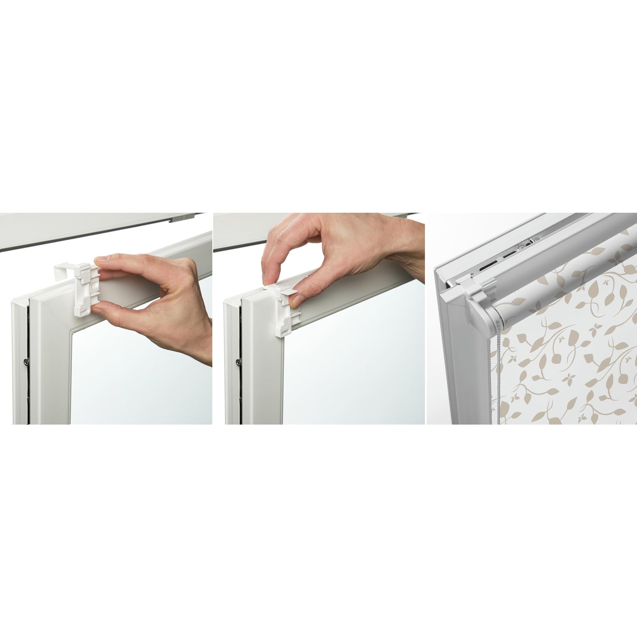 Gardinia EASYFIX Rollo 60x150 Weiß/Natur blickdicht kleben